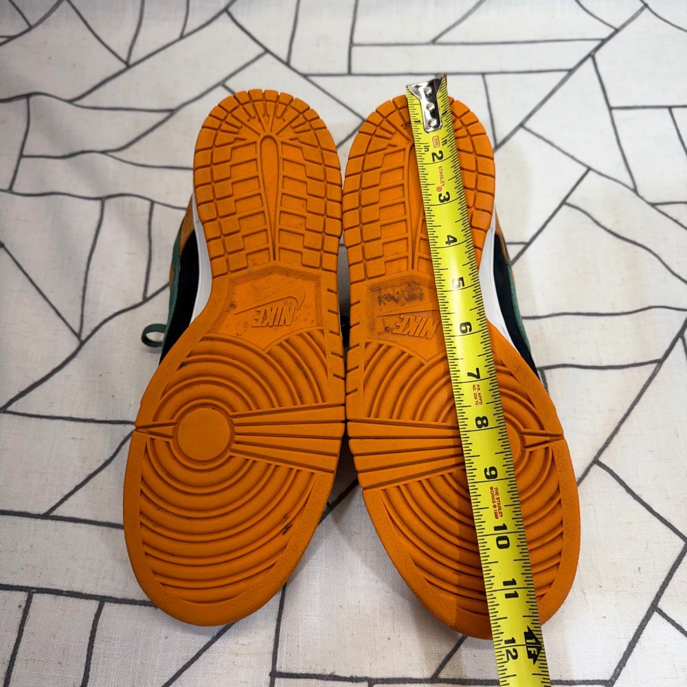 Nike Dunk Low Ceramic Size 11‎ Black Orange Green DA1469-001 Suede Sneakers - Picture 9 of 9